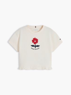 Детская футболка Tommy Hilfiger Ruffle-Hem, цвет: Белый — фото 5