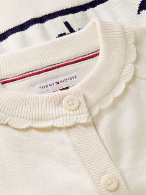 Детский кардиган Tommy Hilfiger Floral Motif, цвет: Слоновая кость — фото 6