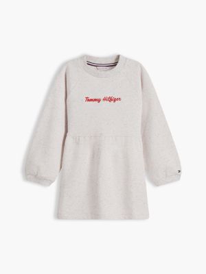 Детское платье Tommy Hilfiger Speckled Sweatshirt, цвет: Белый — фото 5