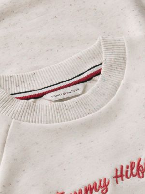 Детское платье Tommy Hilfiger Speckled Sweatshirt, цвет: Белый — фото 6