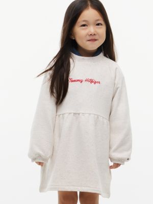 Детское платье Tommy Hilfiger Speckled Sweatshirt, цвет: Белый — фото 3