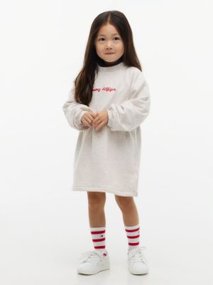 Детское платье Tommy Hilfiger Speckled Sweatshirt, цвет: Белый — фото 1
