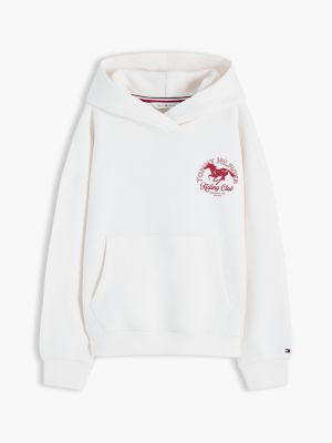 Детское худи Tommy Hilfiger Riding Club Logo, цвет: Белый — фото 6