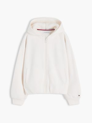Детское худи Tommy Hilfiger Zip Sherpa, цвет: Белый — фото 6