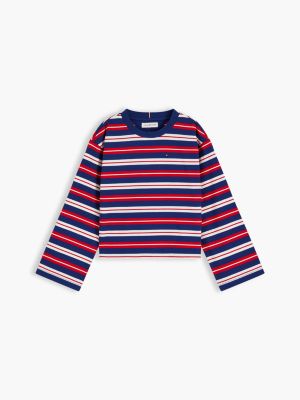 Детская футболка Tommy Hilfiger Striped, цвет: Тёмно-синий / Красный полосатый — фото 5