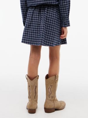 Детская юбка Tommy Hilfiger Check Flannel, цвет: Синий клетчатый — фото 4