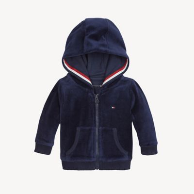 tommy hilfiger velour hoodie