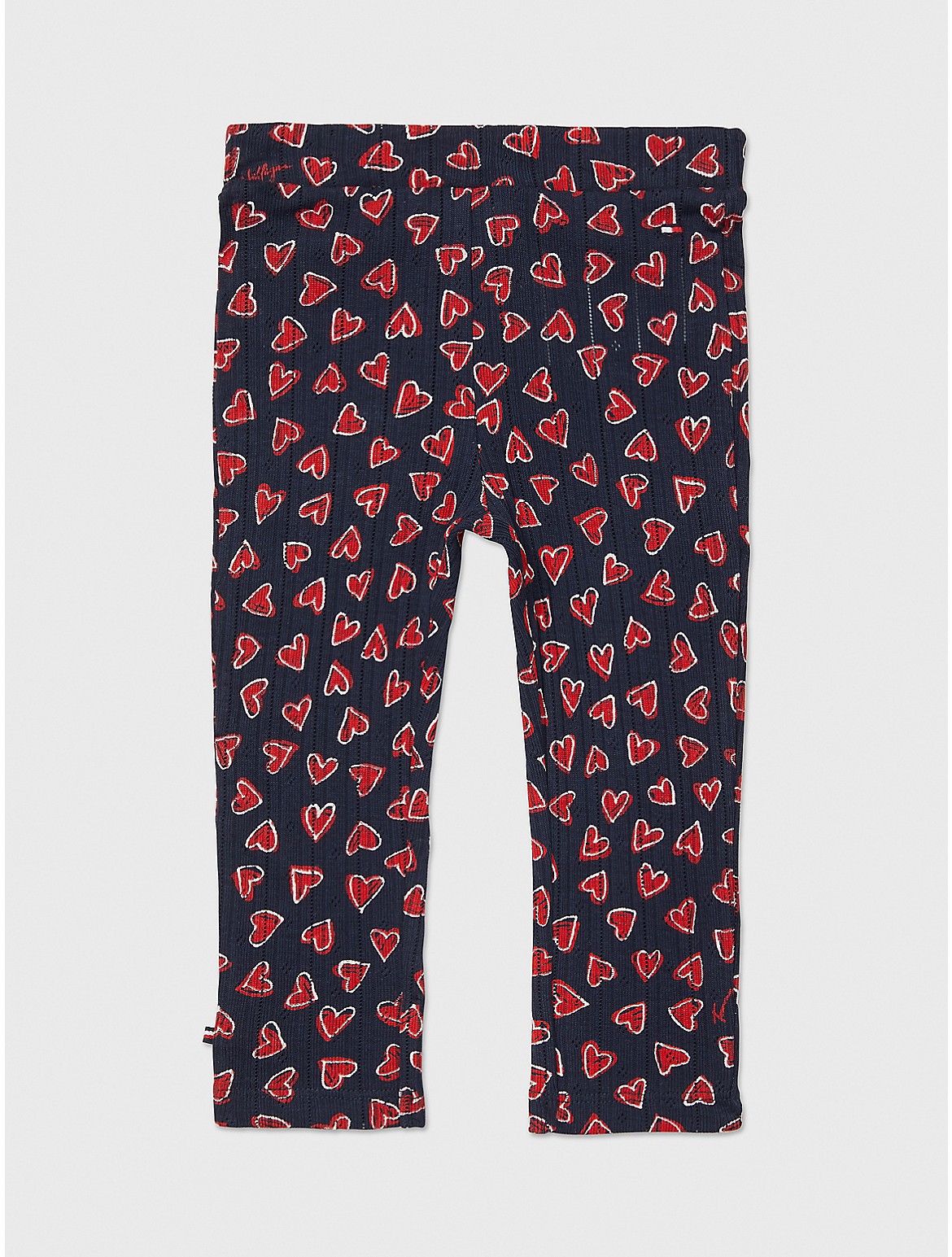 Tommy Hilfiger Girls' Babies' Heart Print Legging In Valentines Day All Over/ Desert Sky