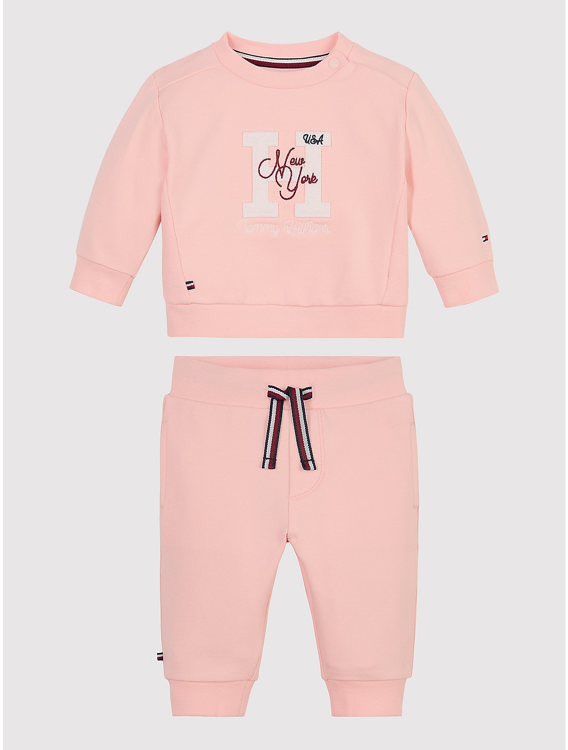 Tommy Hilfiger Babies' Blame The Cat Sweatsuit Set - Pink - 0-3M