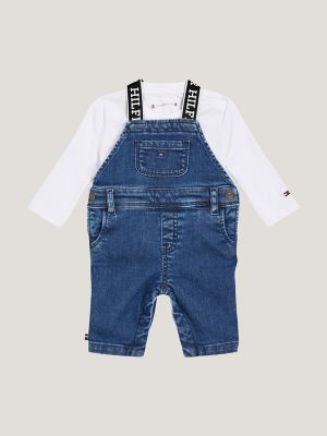 Babies Denim Logo Overall Set Tommy Hilfiger USA