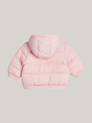 Babies' Hooded Puffer Jacket, Soft Rose