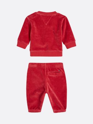 Babies' Velour Top and Pant Set, Heritage Pink