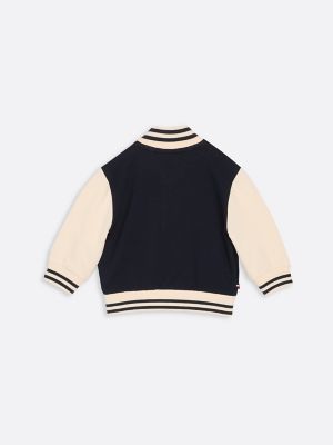 Babies' 1985 Monotype Varsity Bomber, Dark Night Navy Colorblock