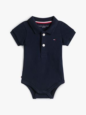 Babies' Polo Onesie and Gift Bag Set, Dark Night Navy