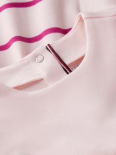 Babies' Striped Flutter Sleeve Dress — Whimsy Pink Stripe 3