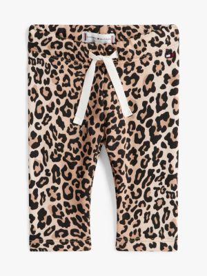 Babies' Leopard Print Knit Pant, Ivory Silk