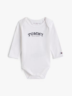 Babies' Long-Sleeve Monotype Logo Onesie, White
