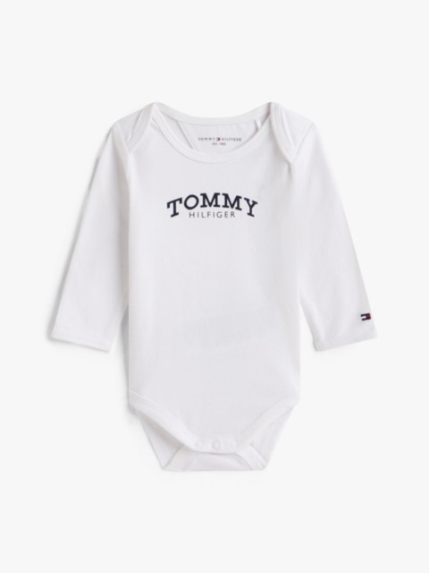 Tommy Hilfiger Babies' Long-Sleeve Monotype Logo Onesie