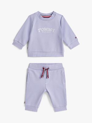 Babies' Monotype Sweatshirt & Jogger Set, Periwinkle Dusk