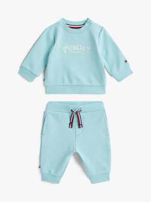 Babies' Monotype Sweatshirt & Jogger Set, Ocean Spray
