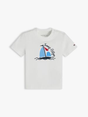 Babies' Sailing Logo T-Shirt, White