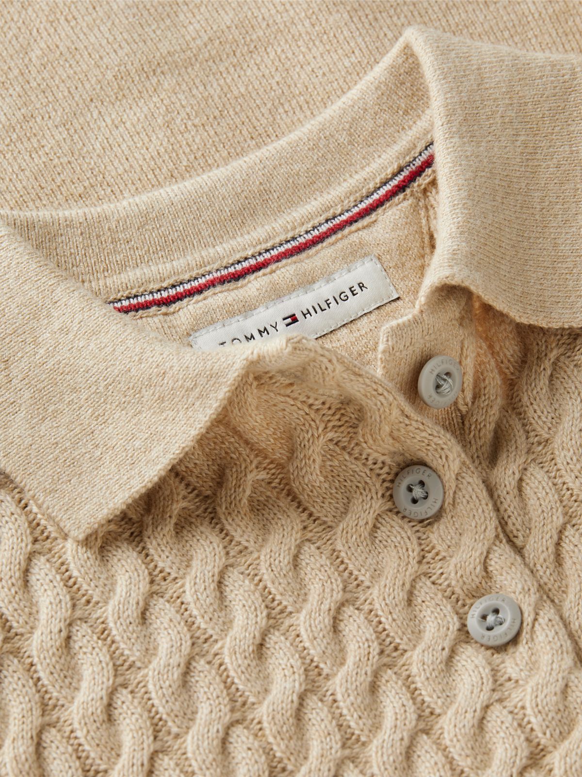 Babies' Cable Knit Sweater Dress — Gentle Gold Heather