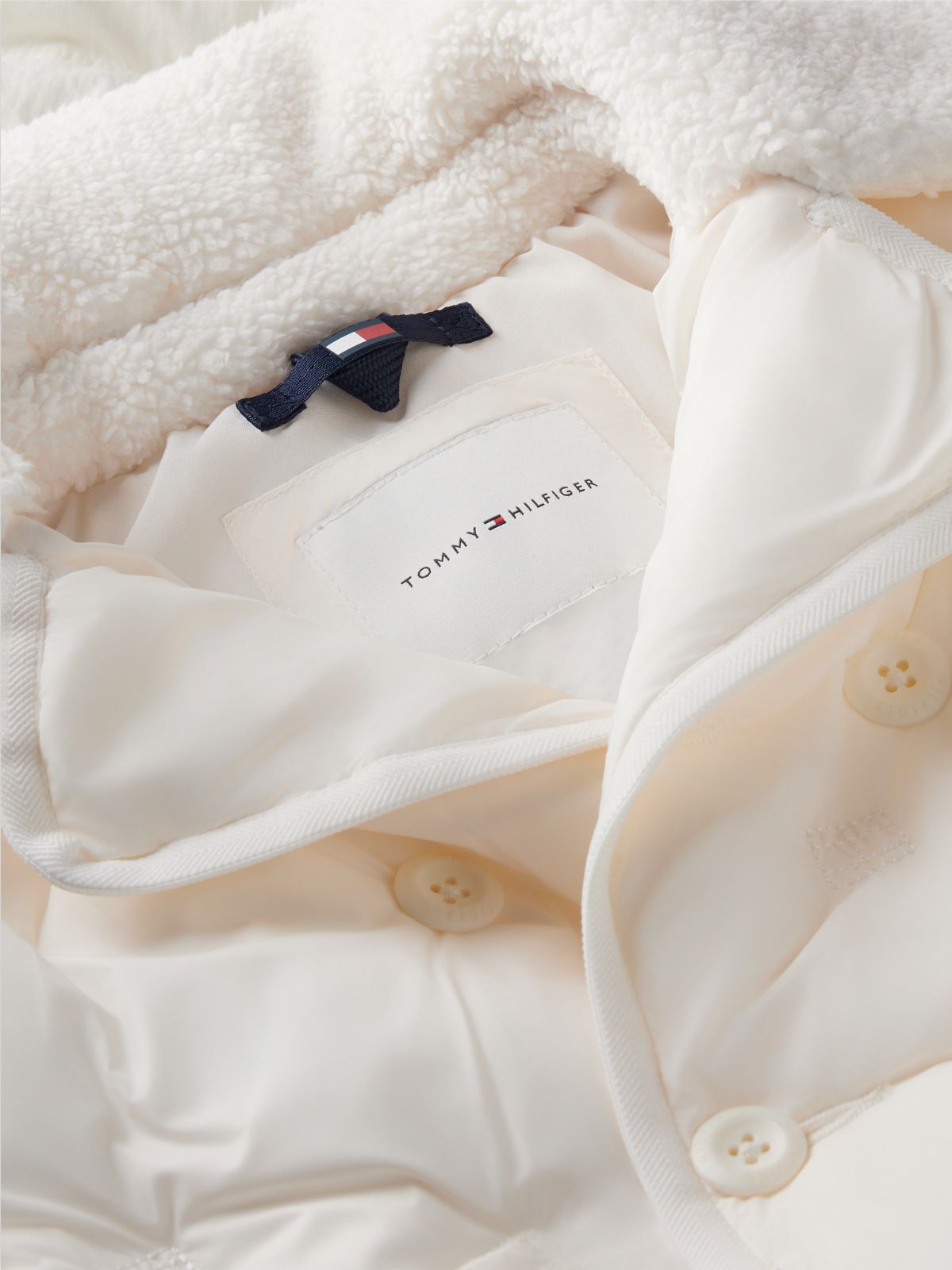 Babies' Mixed-Media Fleece Jacket — White