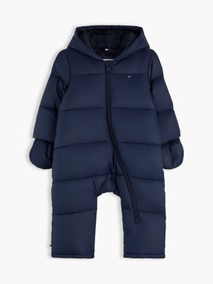 Babies' Hooded Snowsuit, Dark Blue