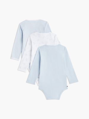 Детские свитеры Tommy Hilfiger Babies' Onesie 3-Pack & Gift Box, цвет: Небесно-голубой — фото 2