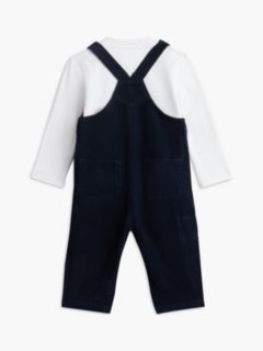 Babies' T-Shirt & Corduroy Overall Set — Dark Blue 2