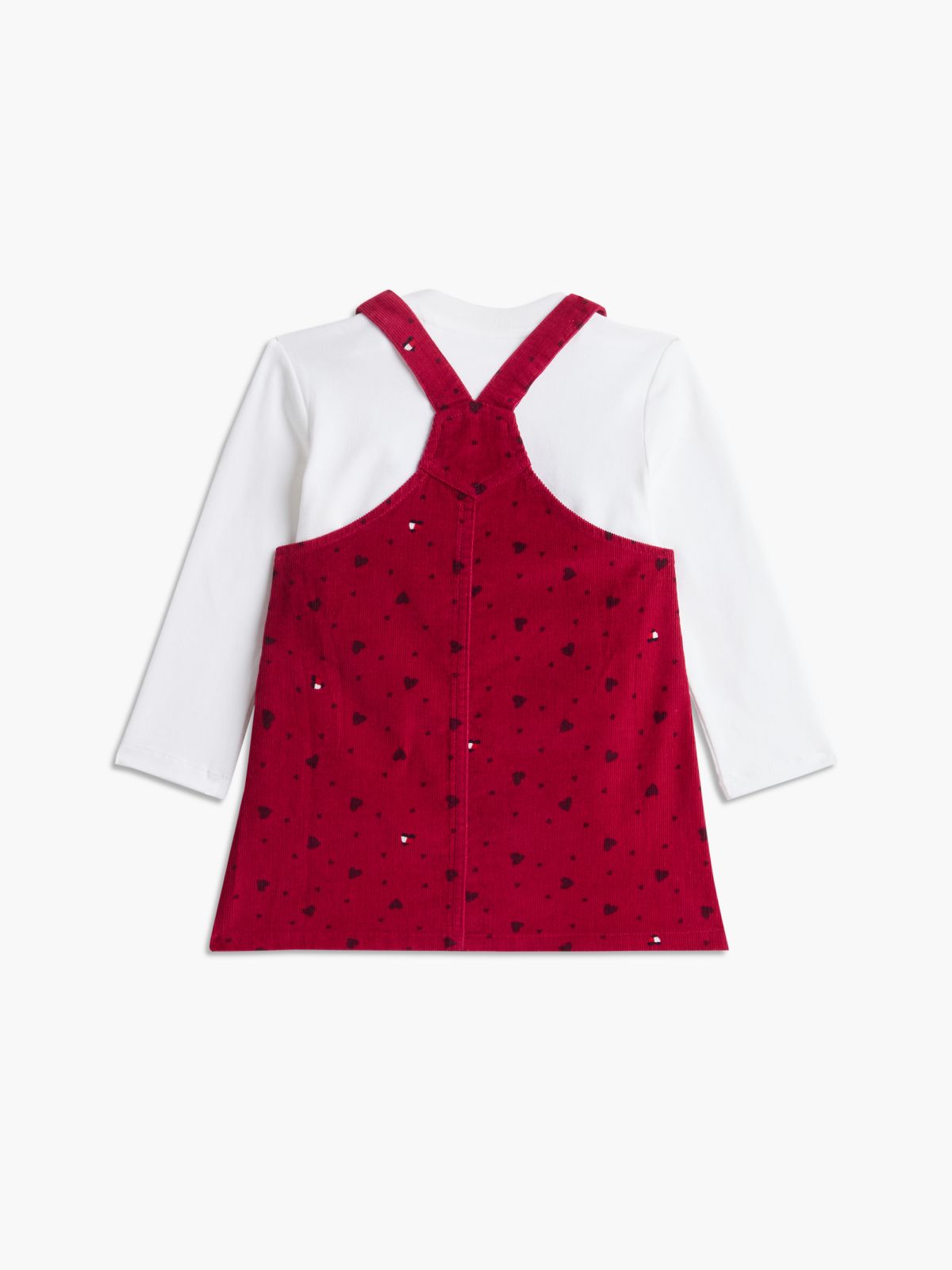 Babies' Corduroy Overall Dress & Top Set — Blissful Berry Heart