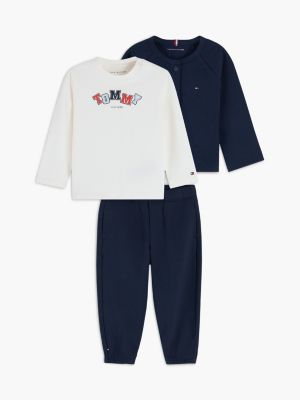 Babies' Top & Bottom 3-Piece Gift Set, Dark Blue