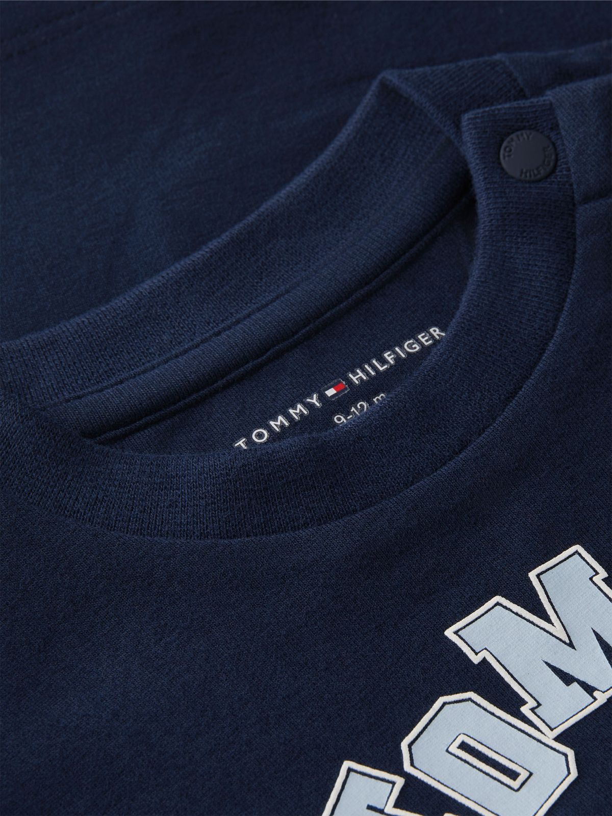 Babies' Tommy Logo T-Shirt — Dark Blue