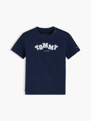 Babies' Tommy Logo T-Shirt, Dark Blue