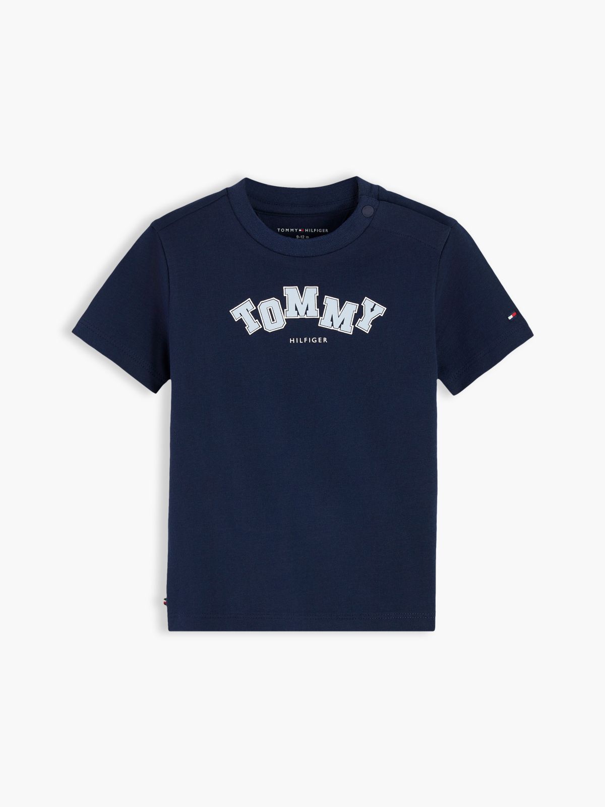 Babies' Tommy Logo T-Shirt — Dark Blue