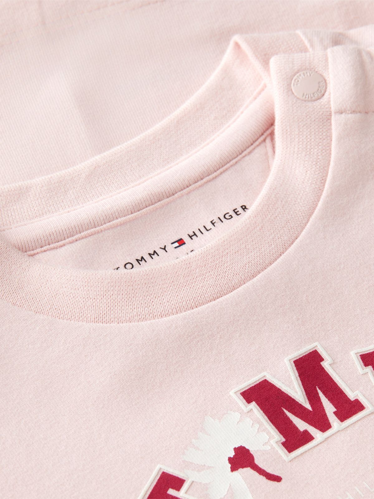 Babies' Tommy Logo T-Shirt — Whimsy Pink