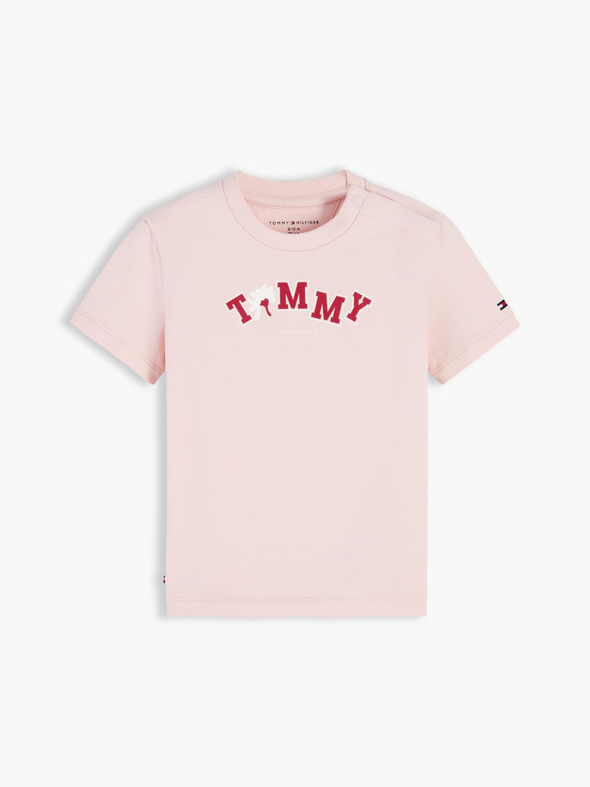 Babies' Tommy Logo T-Shirt — Whimsy Pink