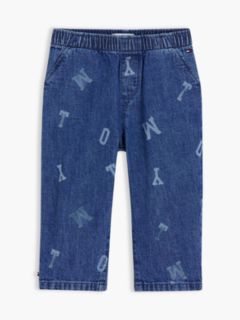 Babies' Allover Tommy Logo Pull-On Jean — Denim Medium 01 1