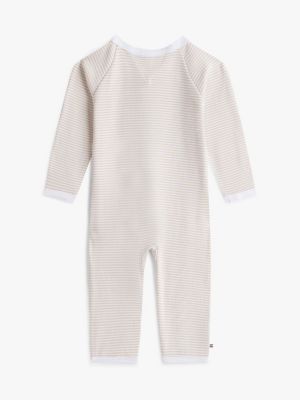 Tommy Hilfiger Babies' Stripe Ribbed Footie Coverall — фото 2