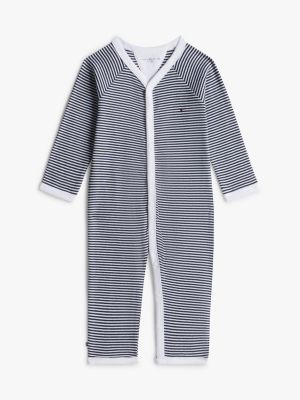 Babies' Stripe Ribbed Footie Coverall