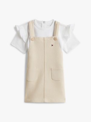 Babies' Overall Dress & Gift Box Set, Classic Beige