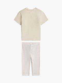 Babies' T-Shirt & Legging Gift Set — Classic Beige Stripes 2