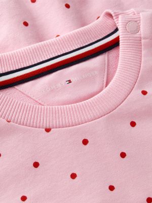 Комплекты Tommy Hilfiger Allover Print Sweatsuit Set для малышей, цвет: Розовый — фото 2