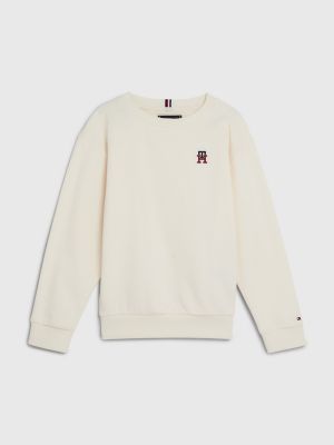 Cream tommy hilfiger online sweatshirt