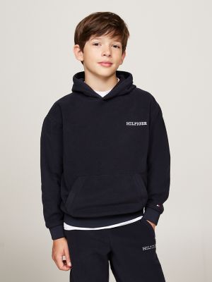 Kids' Polar Fleece Logo Hoodie, Navy