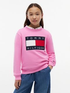 Kids' Flag Badge Sweatshirt — Pink Daisy 2