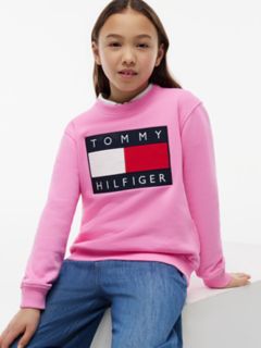 Kids' Flag Badge Sweatshirt — Pink Daisy 6