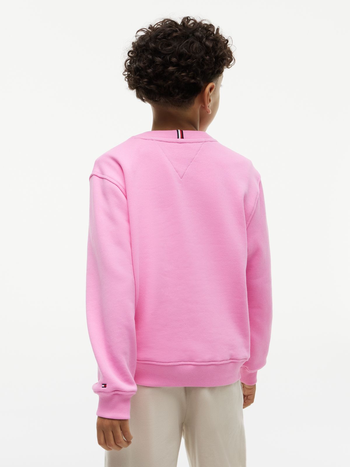Kids' Flag Badge Sweatshirt — Pink Daisy