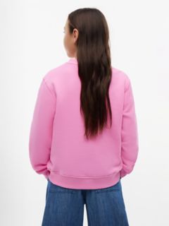 Kids' Flag Badge Sweatshirt — Pink Daisy 9