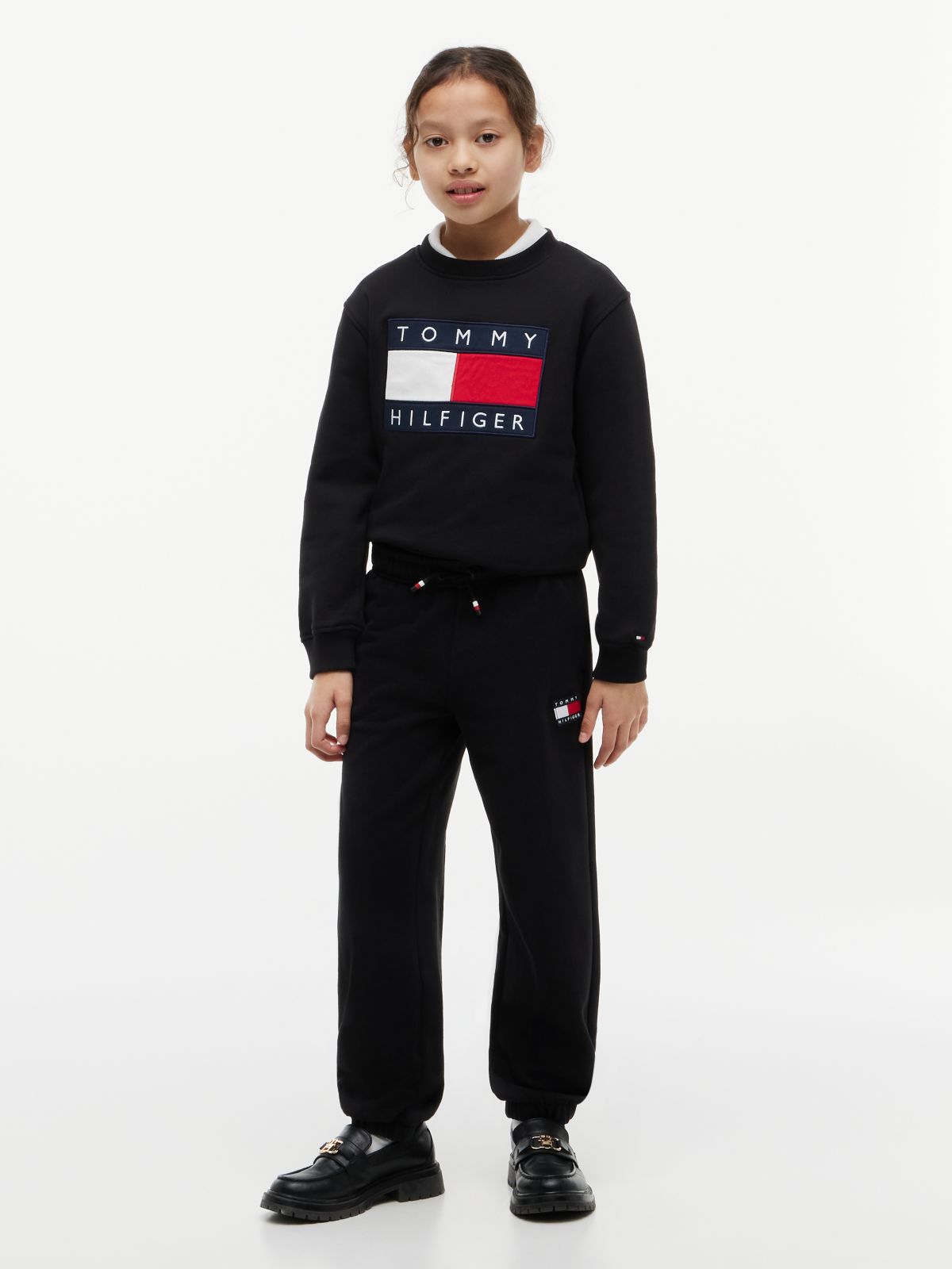 Kids' Flag Badge Sweatpant — Black
